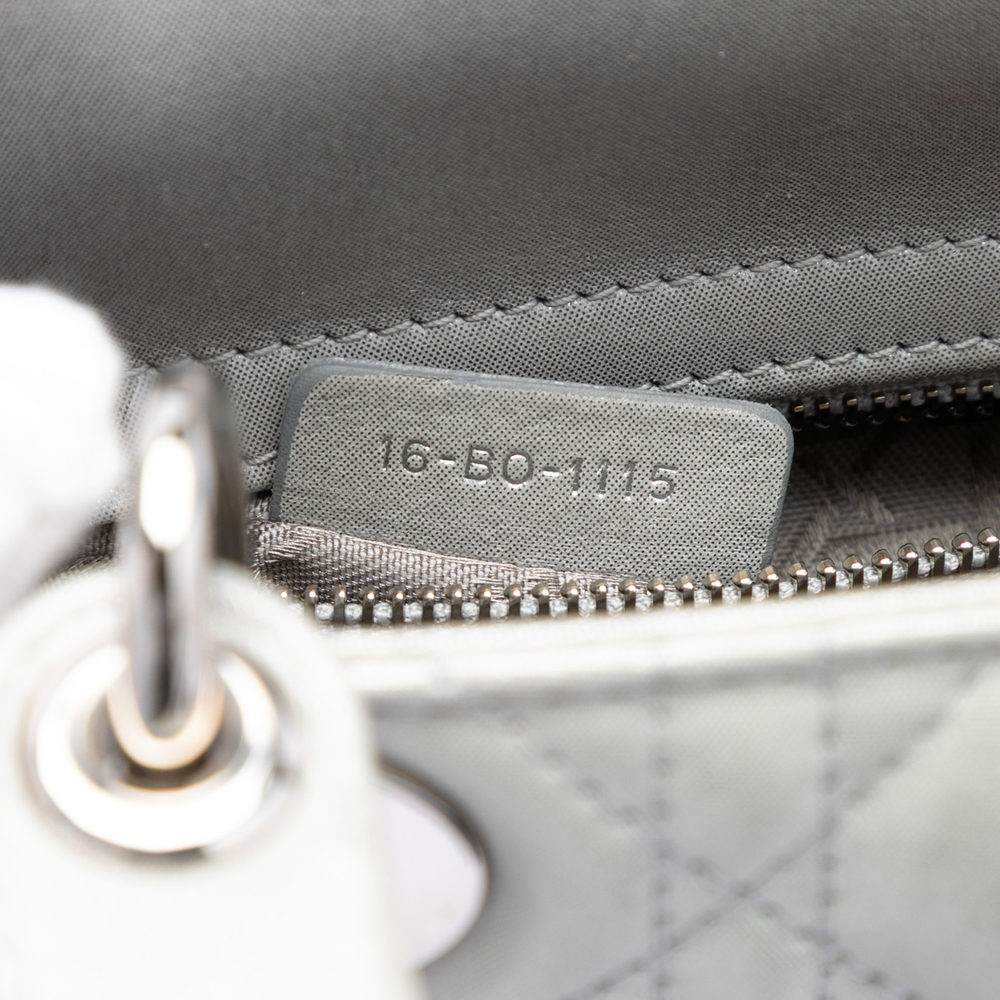 Pre-Loved Dior Mini Iridescent Lambskin Cannage Lady Dior - Picture 6 of 7